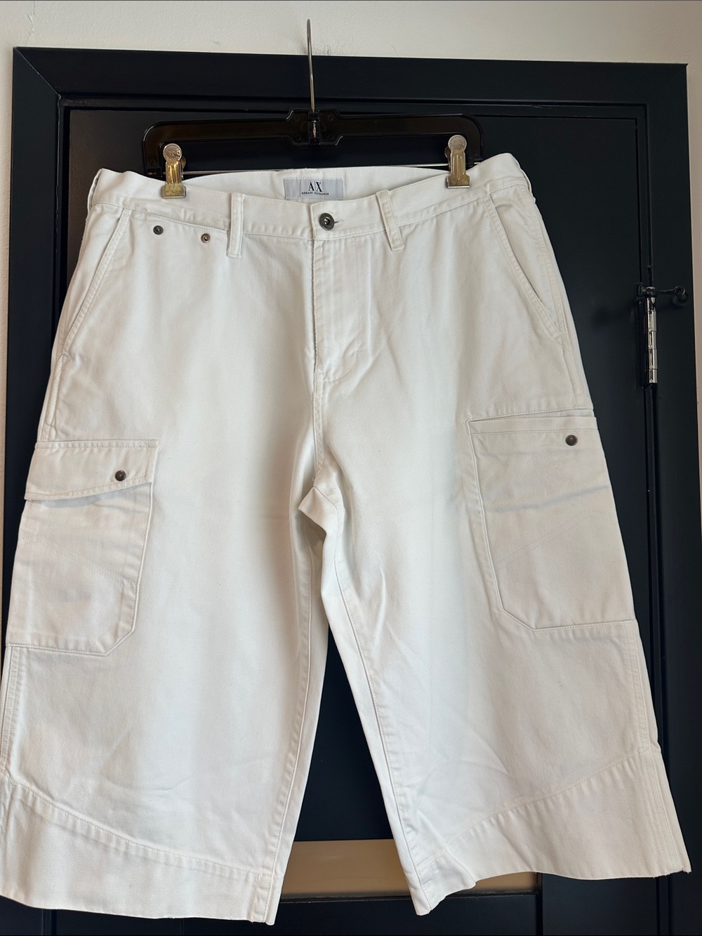 A/X Armani Exchange Men’s White Cargo Pants